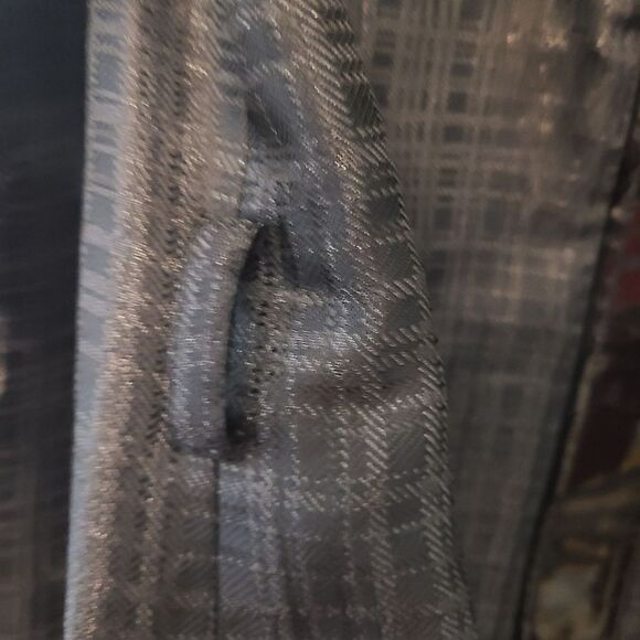 Metallic & Patent trimmed Anne Klein Jacket - Picture 7 of 10